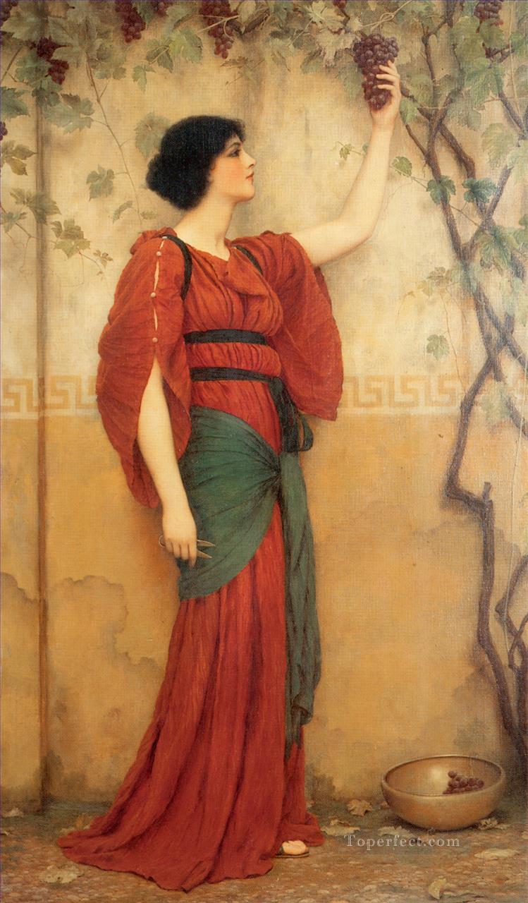 autumn Neoclassicist lady John William Godward Oil Paintings